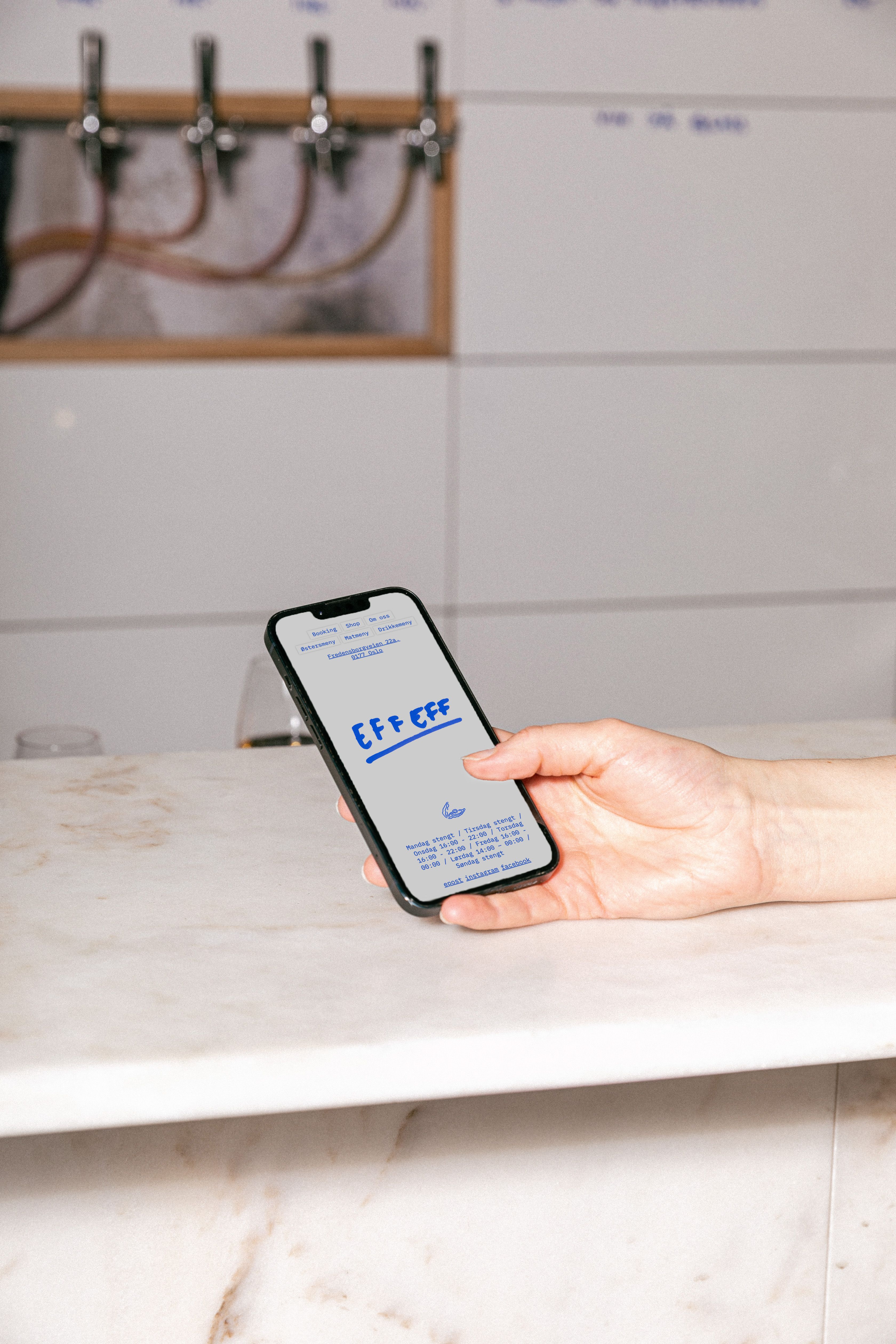 Mobil med Eff Eff Nettside.